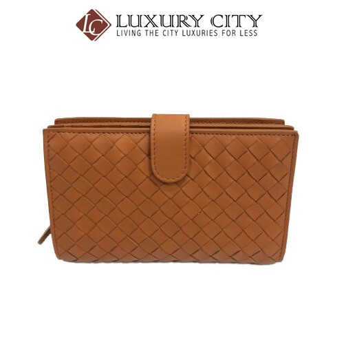 [Luxury City] Bottega Veneta French Wallet Orange Bottega-121060