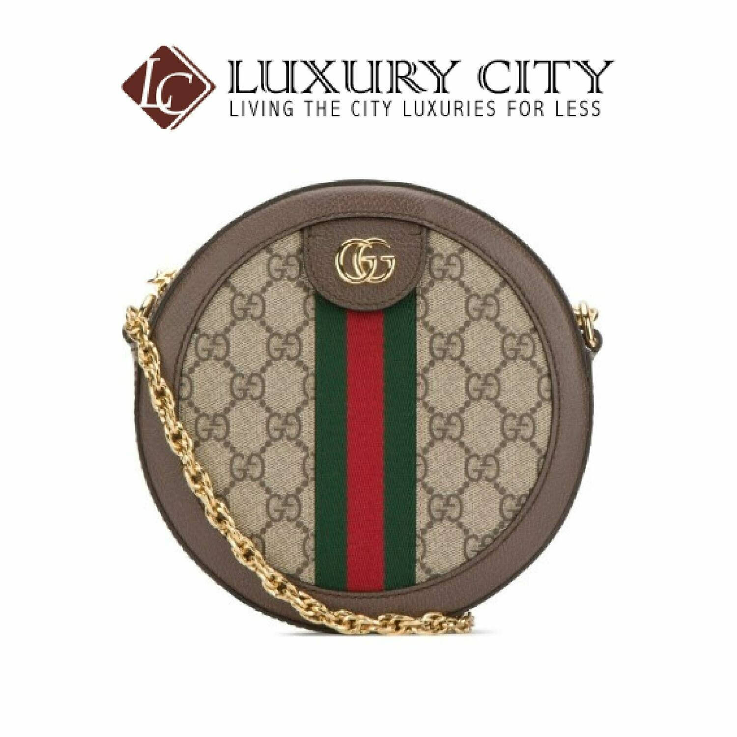 [Luxury City] Gucci Ophidia Mini GG Round Shoulder Bag Light Brown/Sand Gucci- 550618