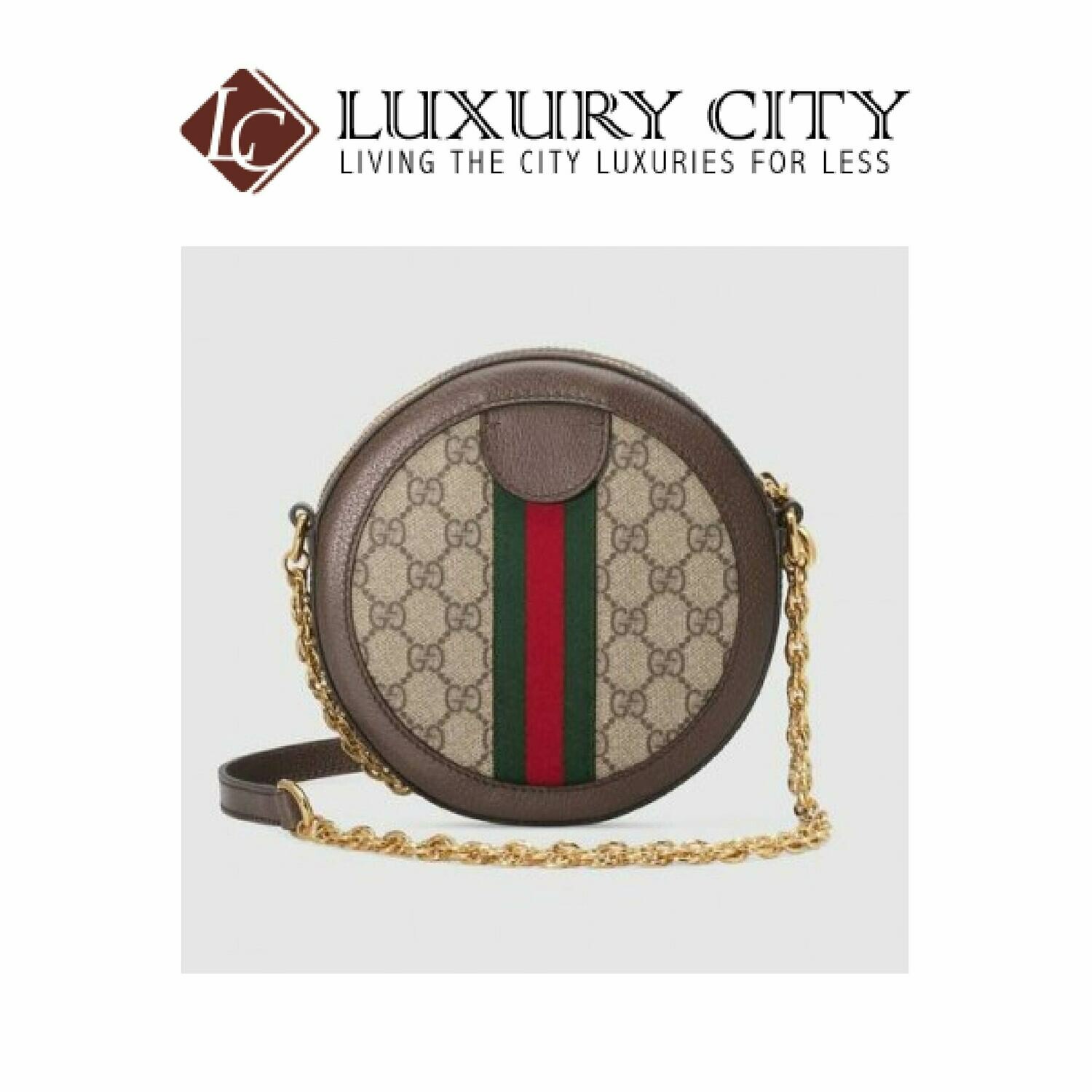 [Luxury City] Gucci Ophidia Mini GG Round Shoulder Bag Light Brown/Sand Gucci- 550618