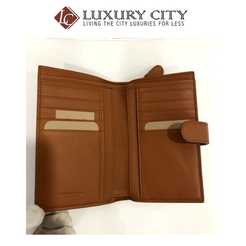 [Luxury City] Bottega Veneta French Wallet Orange Bottega-121060