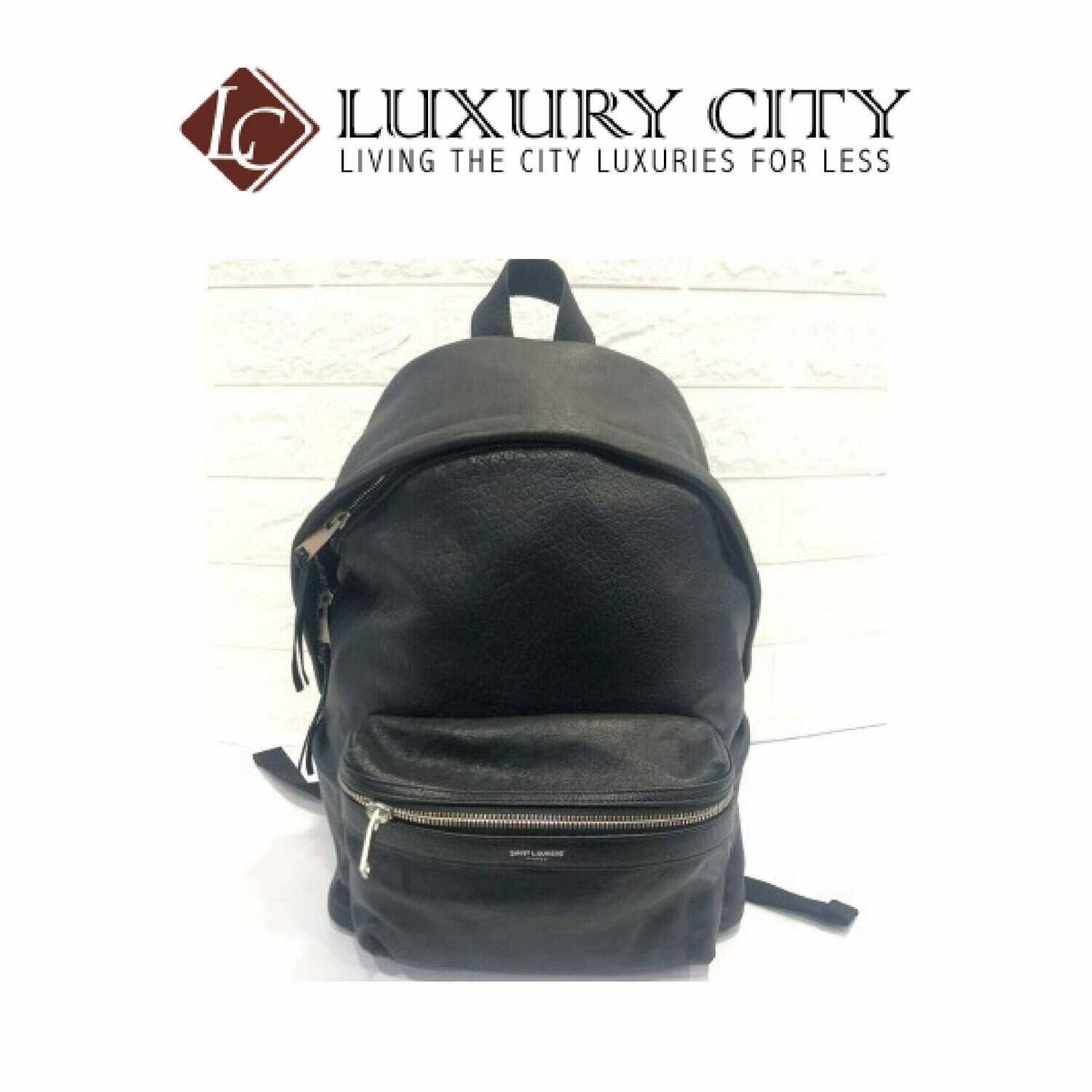 [Luxury City] Saint Laurent Full Leather Backpack-98738036