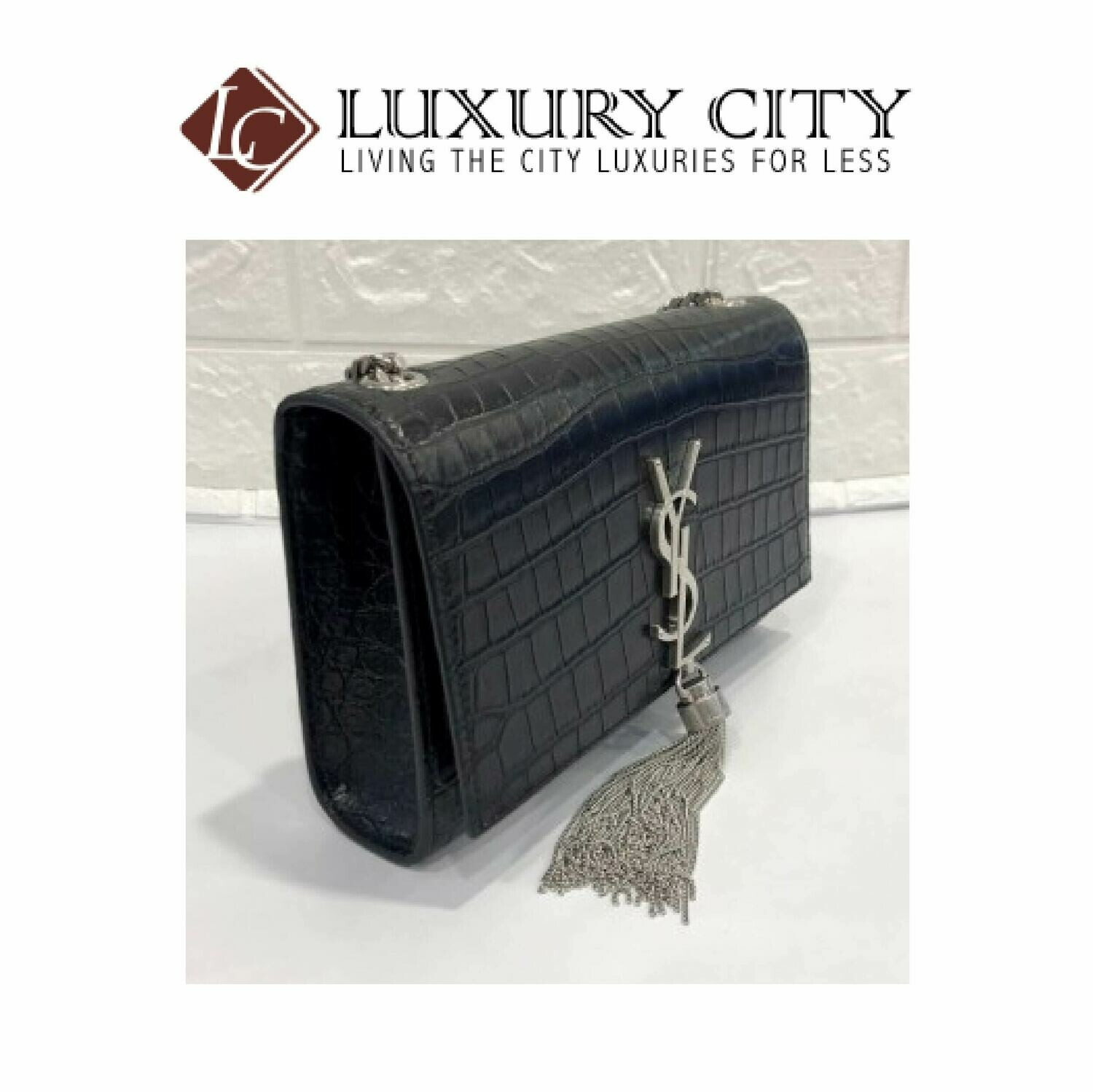 [Luxury City] Yves Saint Laurent Classic Monogram Tassel Satchel Black YSL- 96071324