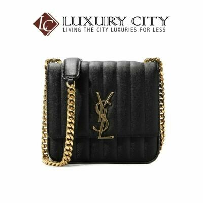 [Luxury City] Saint Laurent Vicky Medium In Matelasse Lambskin Black YSL- 532612