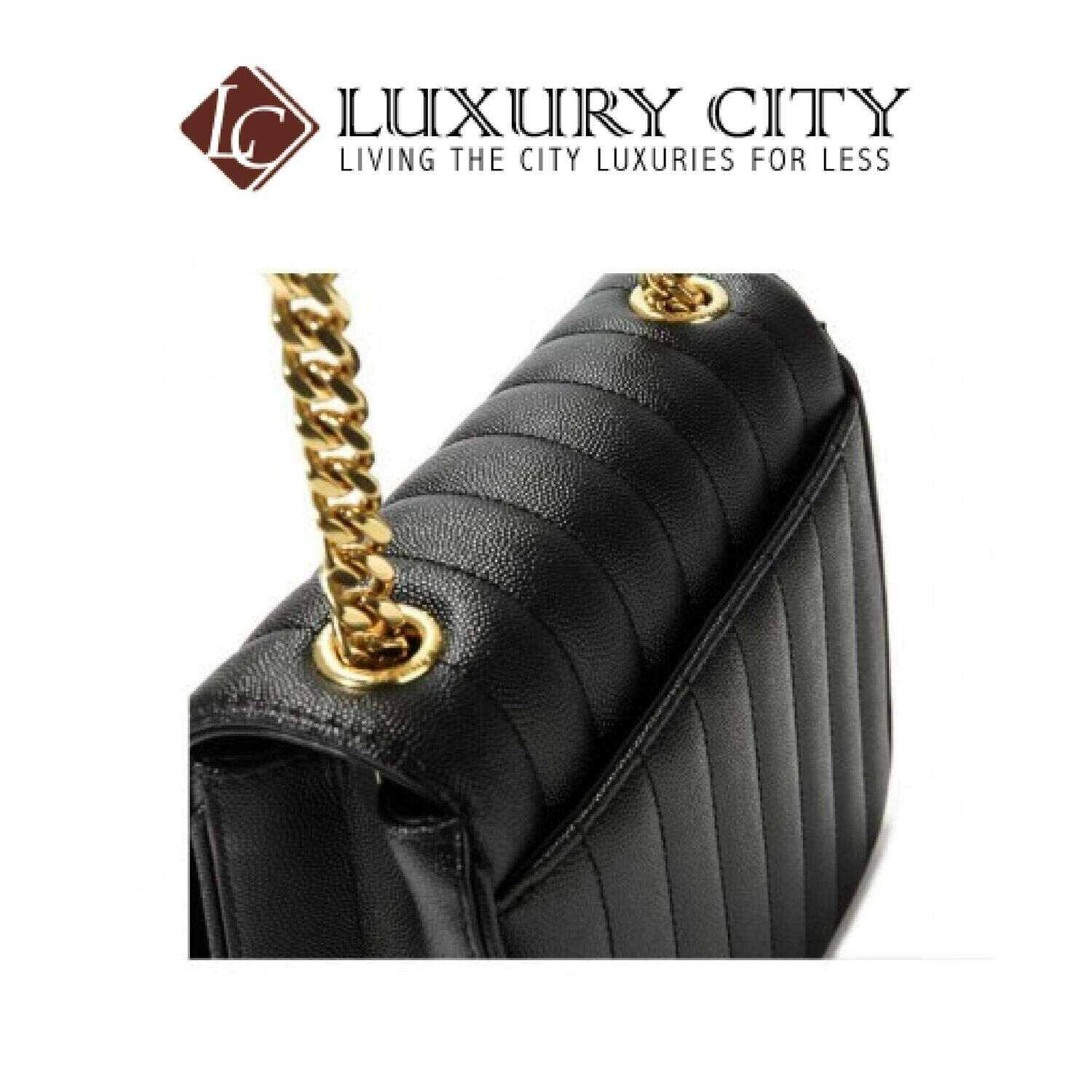[Luxury City] Saint Laurent Vicky Medium In Matelasse Lambskin Black YSL- 532612