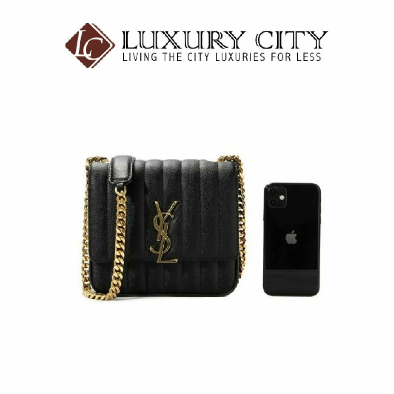 [Luxury City] Saint Laurent Vicky Medium In Matelasse Lambskin Black YSL- 532612