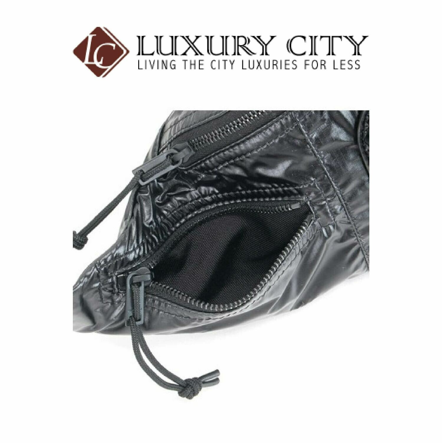 [Luxury City] Saint Laurent Nuxx Body Bag In Nylon With A Saint Laurent Print Black YSL- 581375