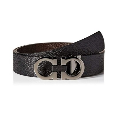 [Luxury City] Salvatore Ferragamo Reversible And Adjustable Gancini Belt Black/Brown Sferragamo-678783