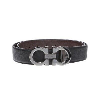 [Luxury City] Salvatore Ferragamo Reversible And Adjustable Gancini Belt Black/Brown Sferragamo-679710