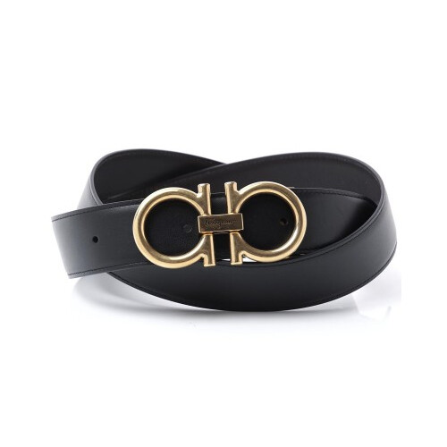 [Luxury City] Salvatore Ferragamo Reversible And Adjustable Gancini Belt Black Sferragamo-679974