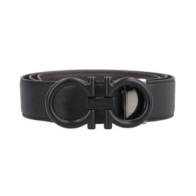 [Luxury City] Salvatore Ferragamo Adjustable And Reversible Gancini Belt Black/Brown Sferragamo-679974