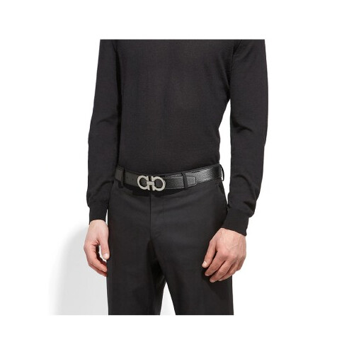 [Luxury City] Salvatore Ferragamo Reversible And Adjustable Gancini Belt Black/Brown Sferragamo-679710