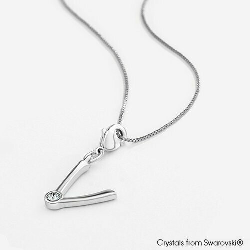 LUSH Alphabet V Charm Necklace
