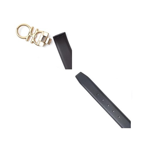 [Luxury City] Salvatore Ferragamo Reversible And Adjustable Gancini Belt Black Sferragamo-679974