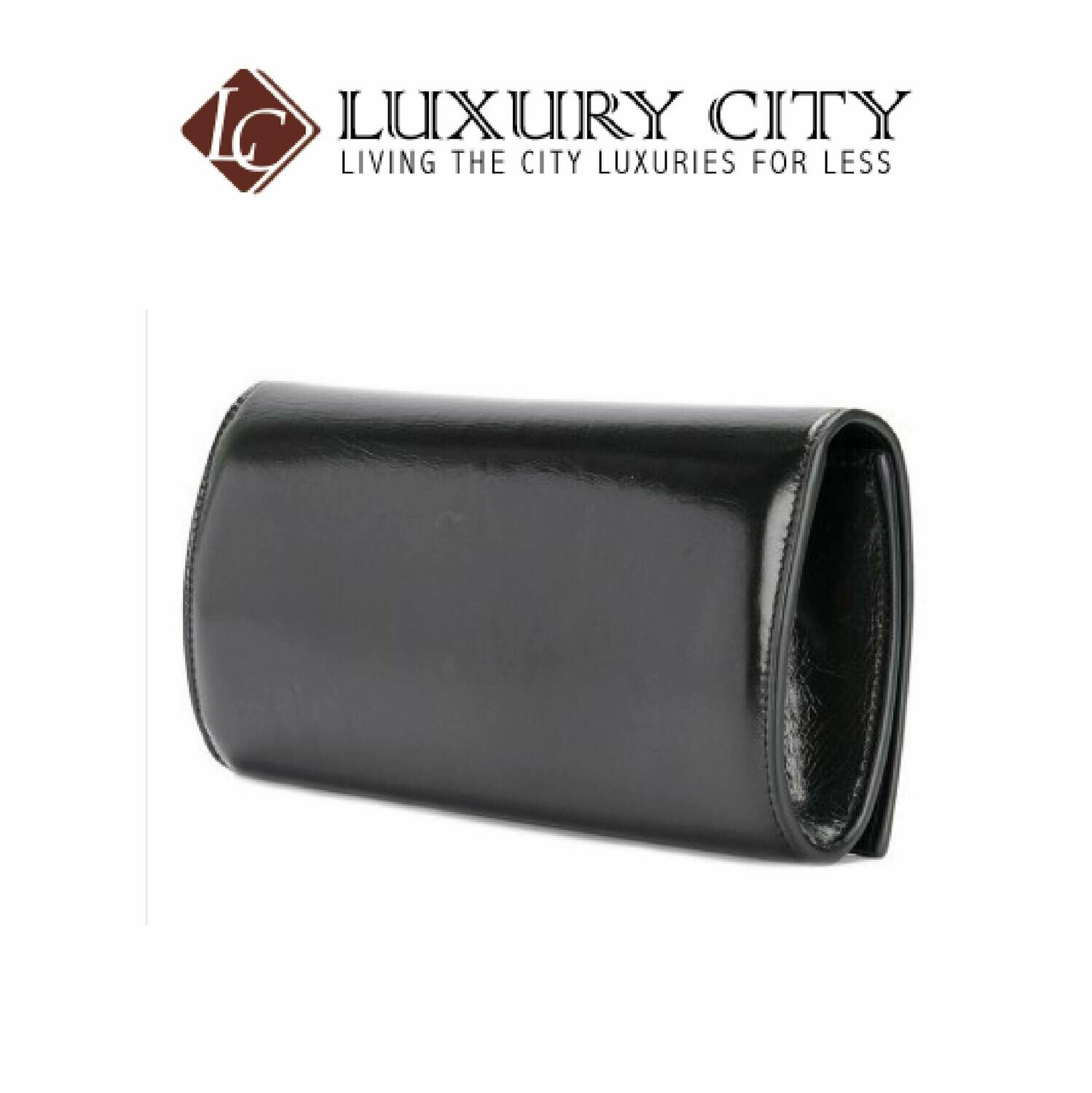 [Luxury City] Saint Laurent Clutch Bag Smoking Clutch YSL Logo Metal Plate Black YSL- 481787