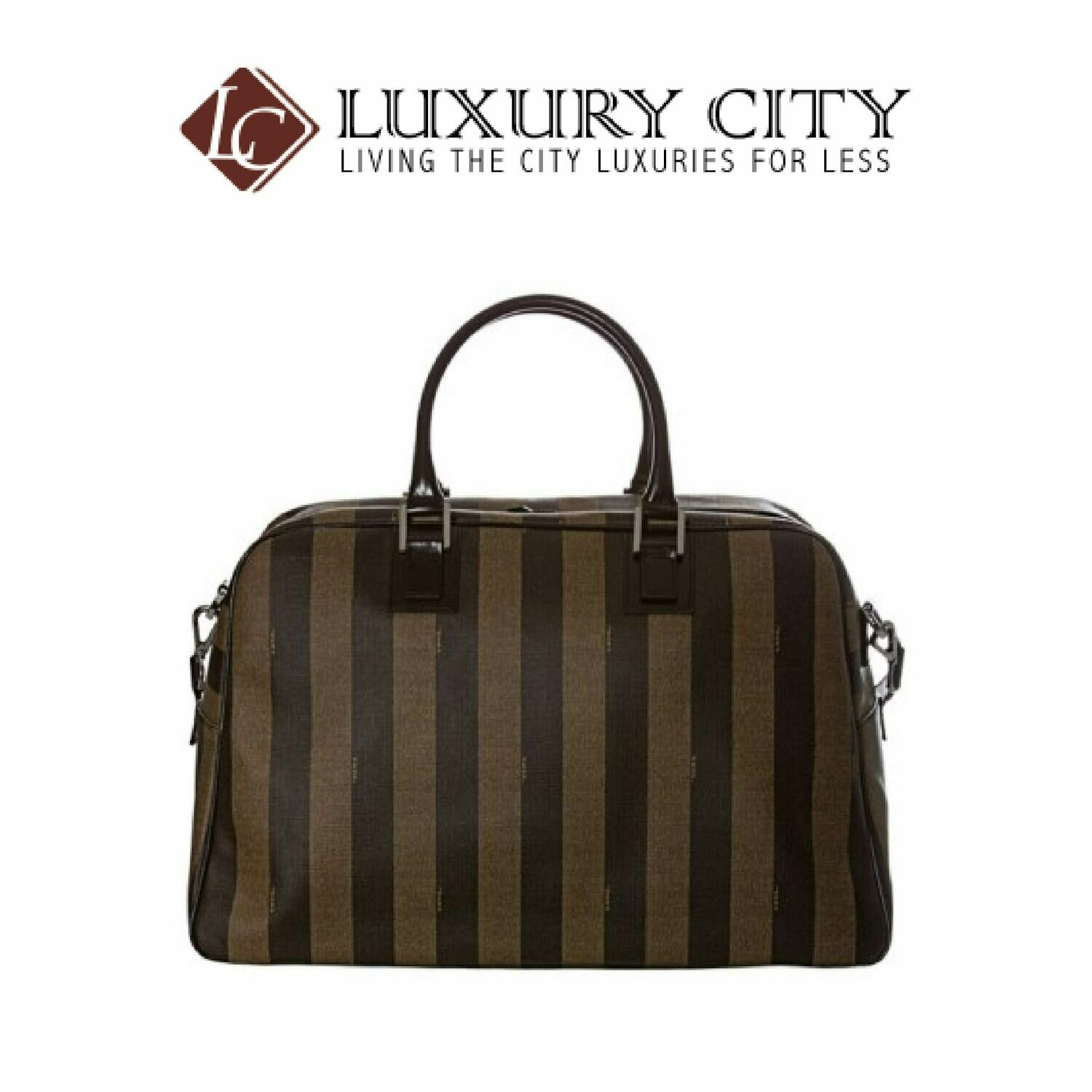 [Luxury City] Fendi Women Striped Duffle Bag