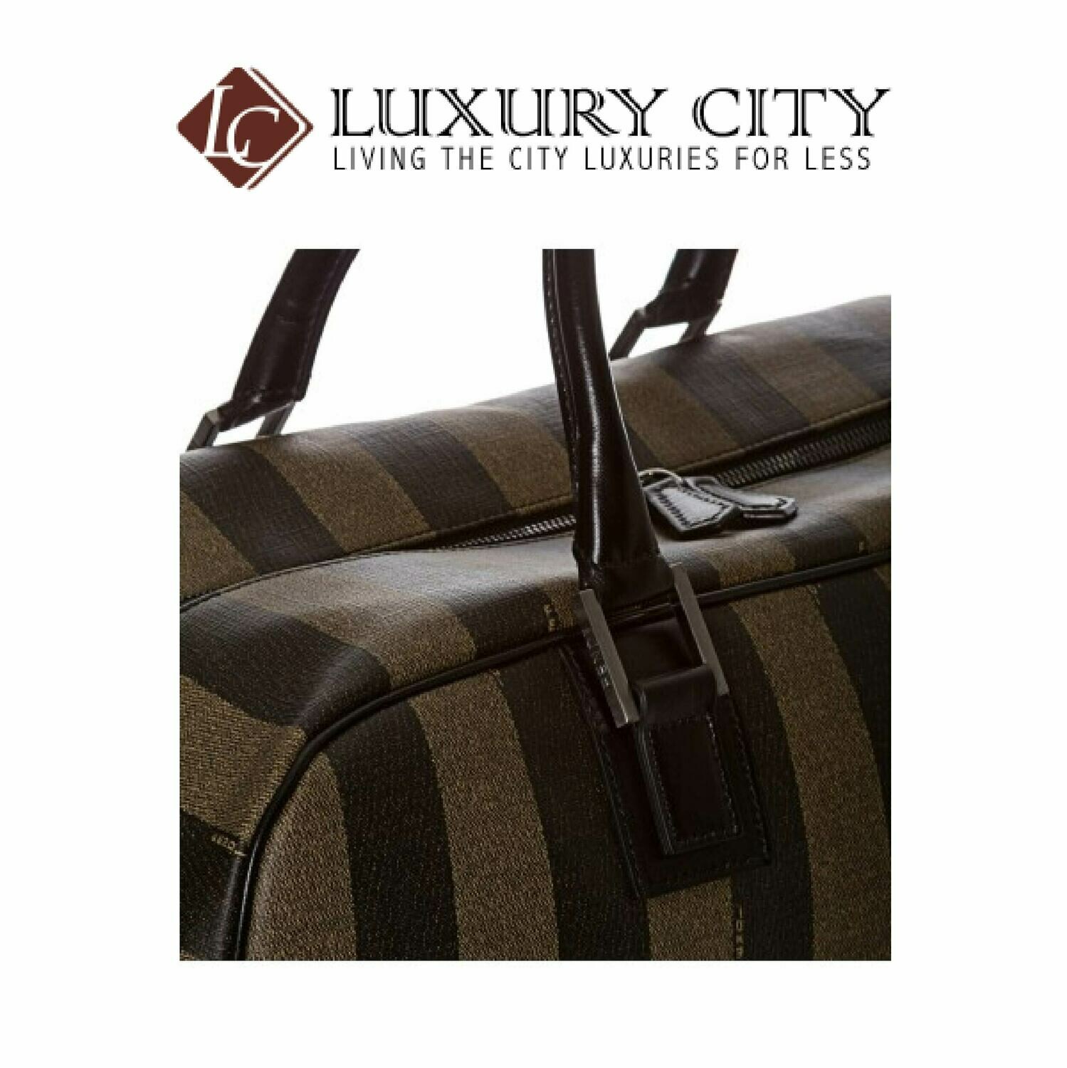 [Luxury City] Fendi Women Striped Duffle Bag