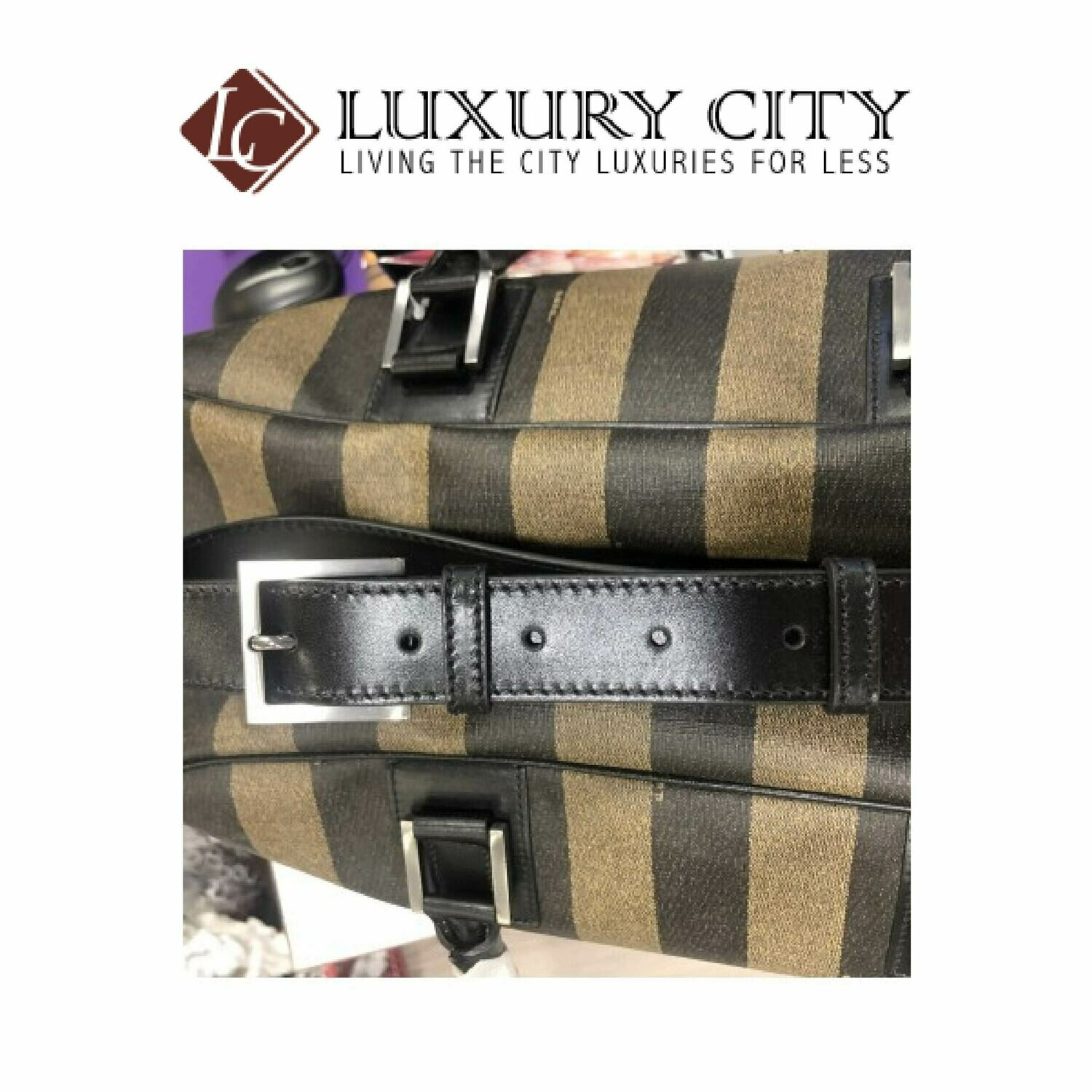 [Luxury City] Fendi Women Striped Duffle Bag
