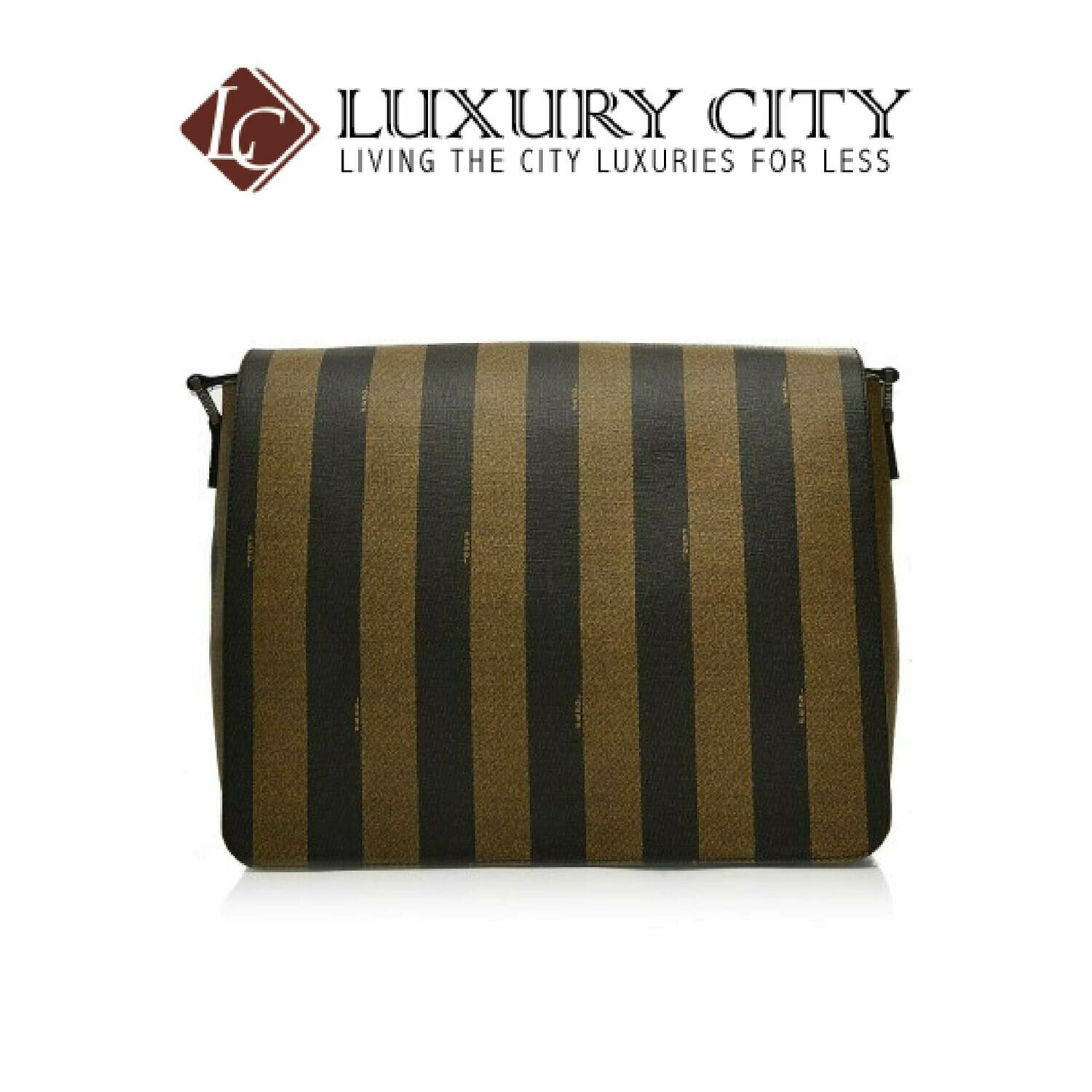 [Luxury City] Fendi Spalmati Pequin Messenger Bag