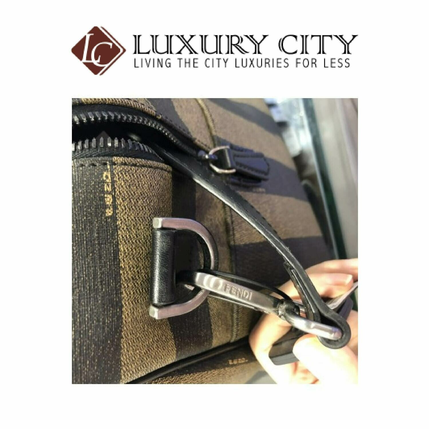 [Luxury City] Fendi Women Striped Duffle Bag