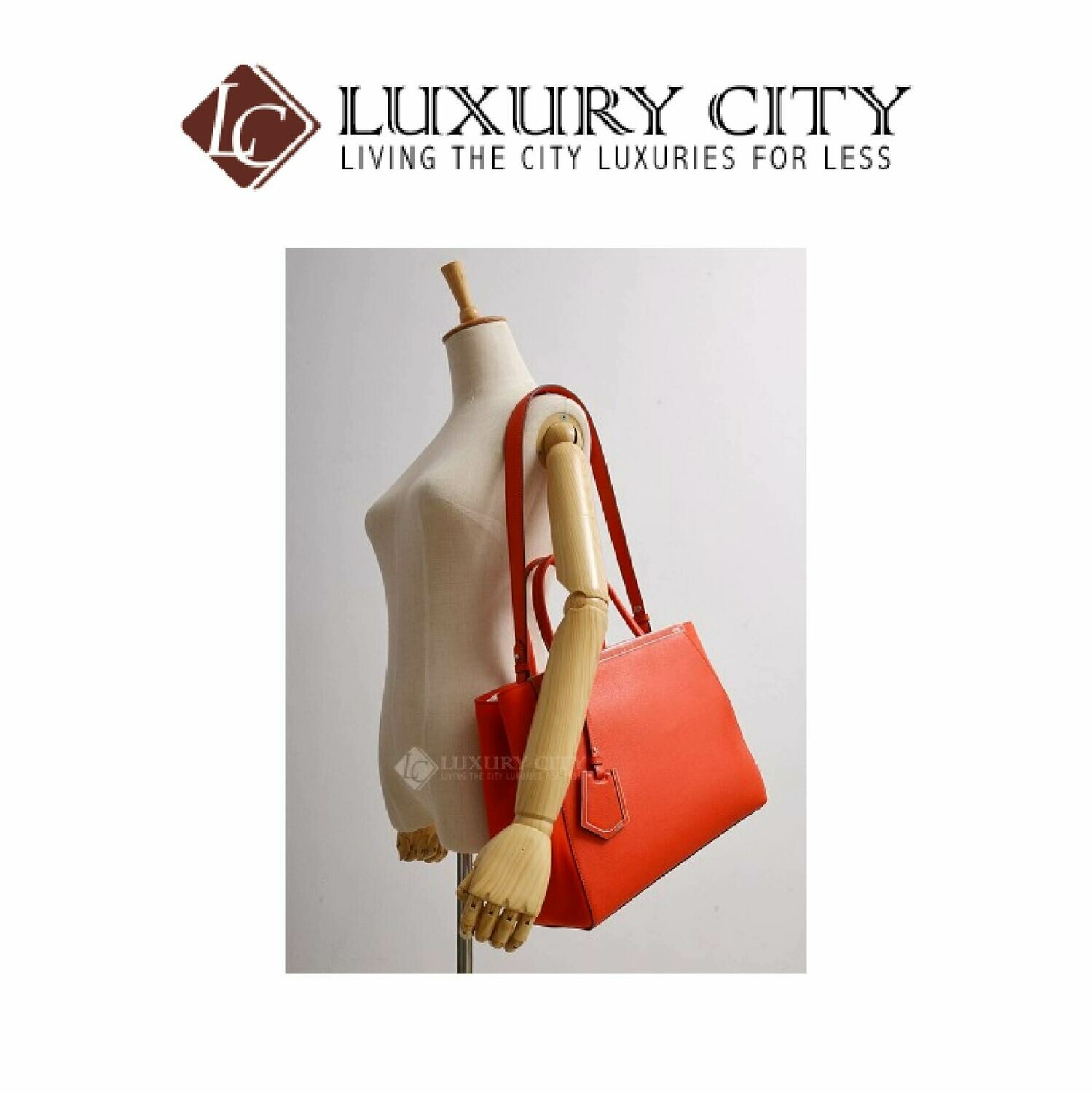 [Luxury City] Fendi Shopping 2Jours Medium Tote Orange