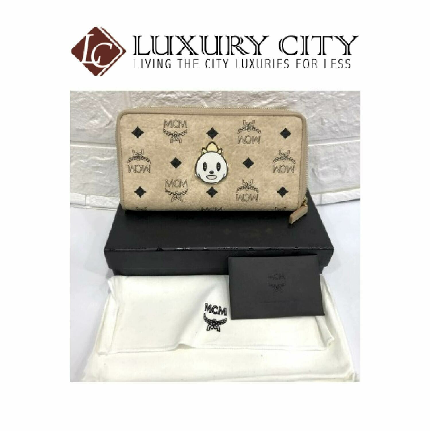 [Luxury City] MCM x Eddie Kang Zip Around Wallet in Visetos-MYL8SOC46IG