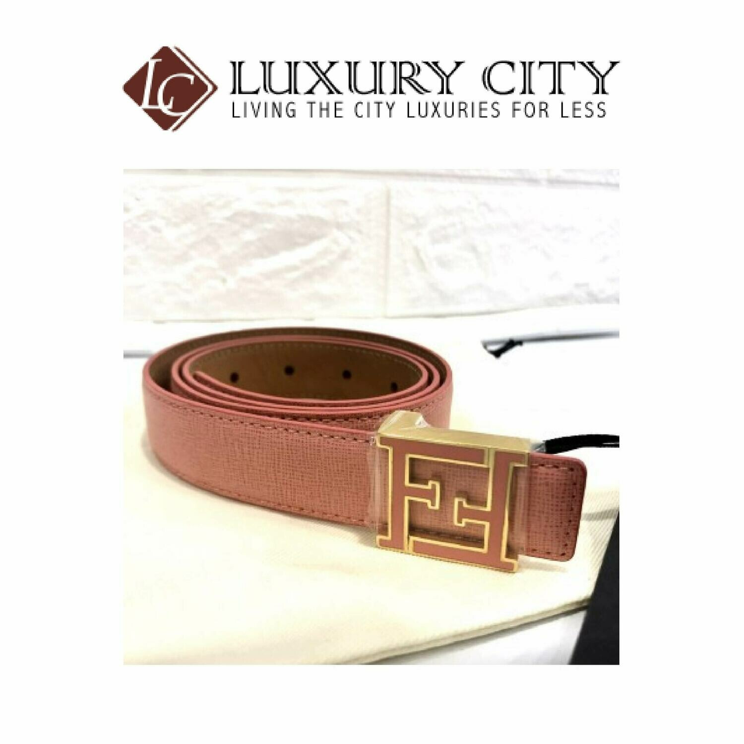 [Luxury City] Fendi Saffiano Leather Crayons Belt (70/75/80cm)