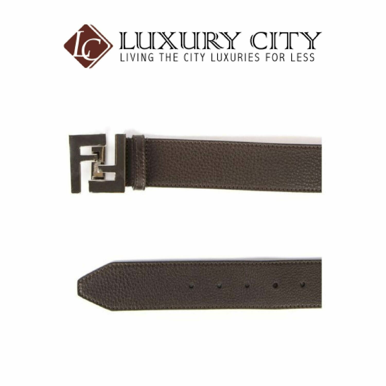 [Luxury City] Fendi Leather Belt Brown Fendi-7C0403