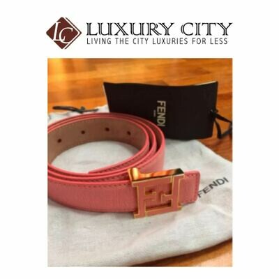 [Luxury City] Fendi Saffiano Leather Crayons Belt (70/75/80cm)