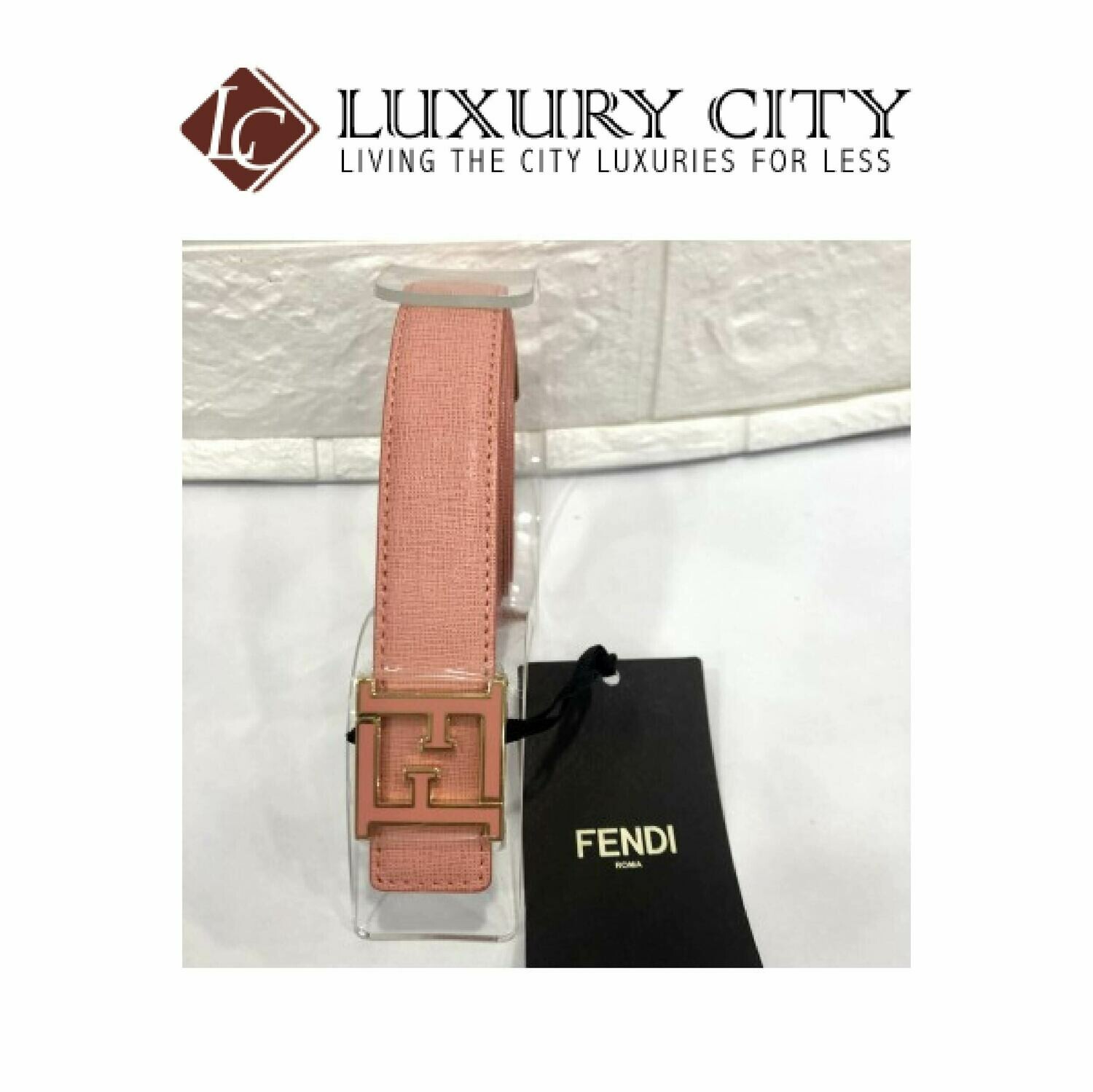 [Luxury City] Fendi Saffiano Leather Crayons Belt (70/75/80cm)