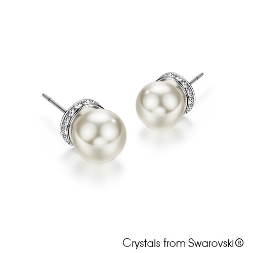 LUSH Classic Swarovski Pearl Earrings
