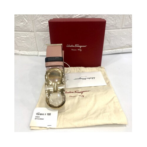 [Luxury City] Salvatore Ferragamo Brand New Ferragamo Double Sided Gancini Buckle Belt