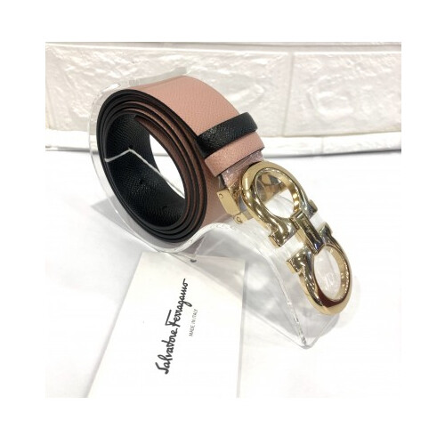 [Luxury City] Salvatore Ferragamo Brand New Ferragamo Double Sided Gancini Buckle Belt