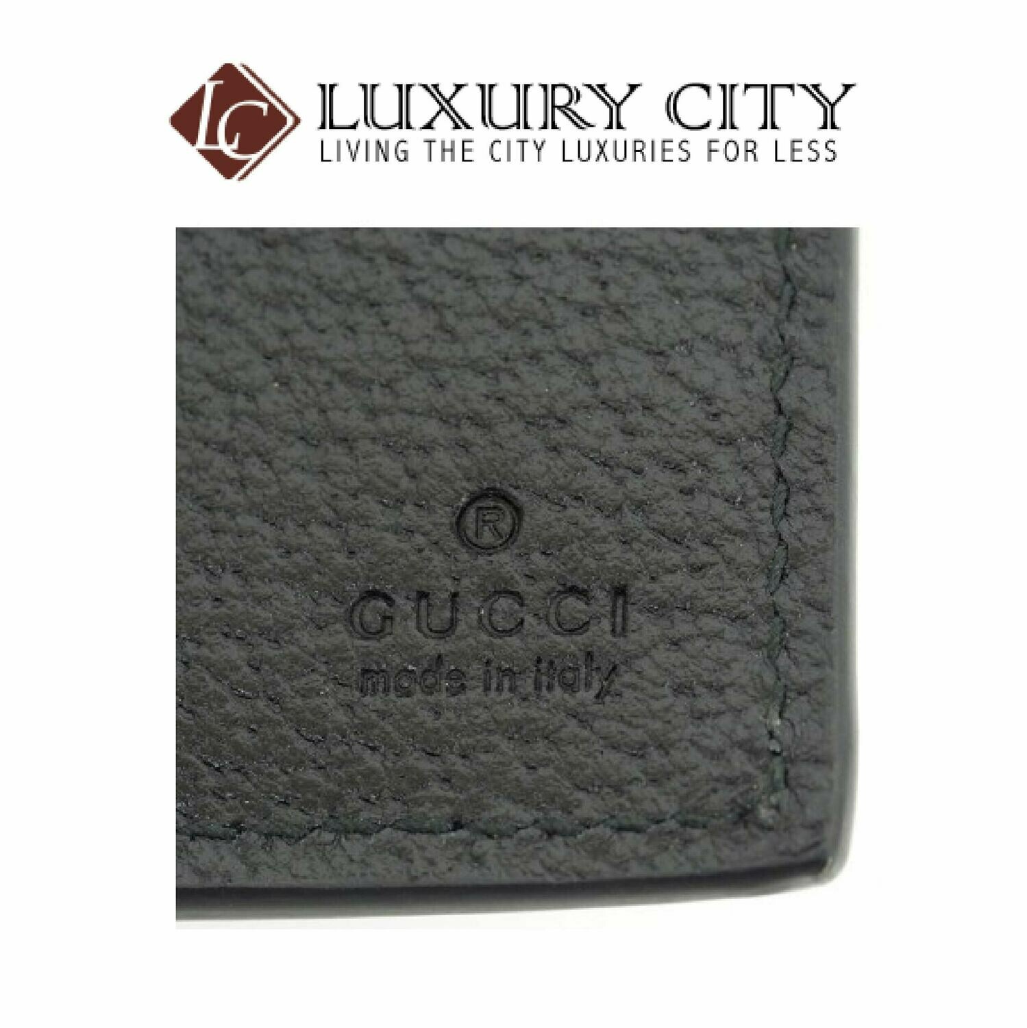 [Luxury City] Gucci Marmont Leather BI- Fold Wallet Black Gucci- 459133