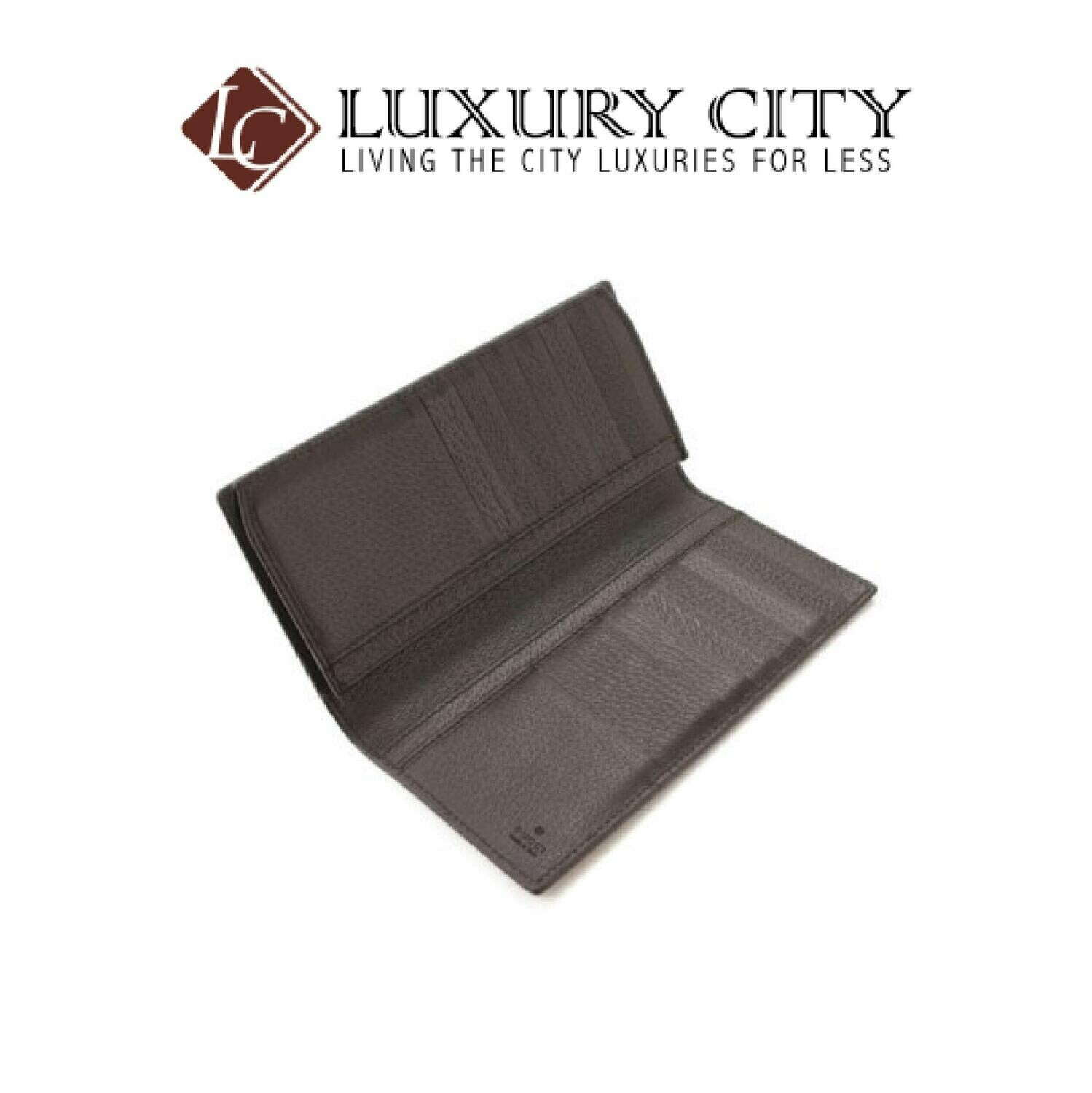 [Luxury City] Gucci Marmont Leather BI- Fold Wallet Black Gucci- 459133