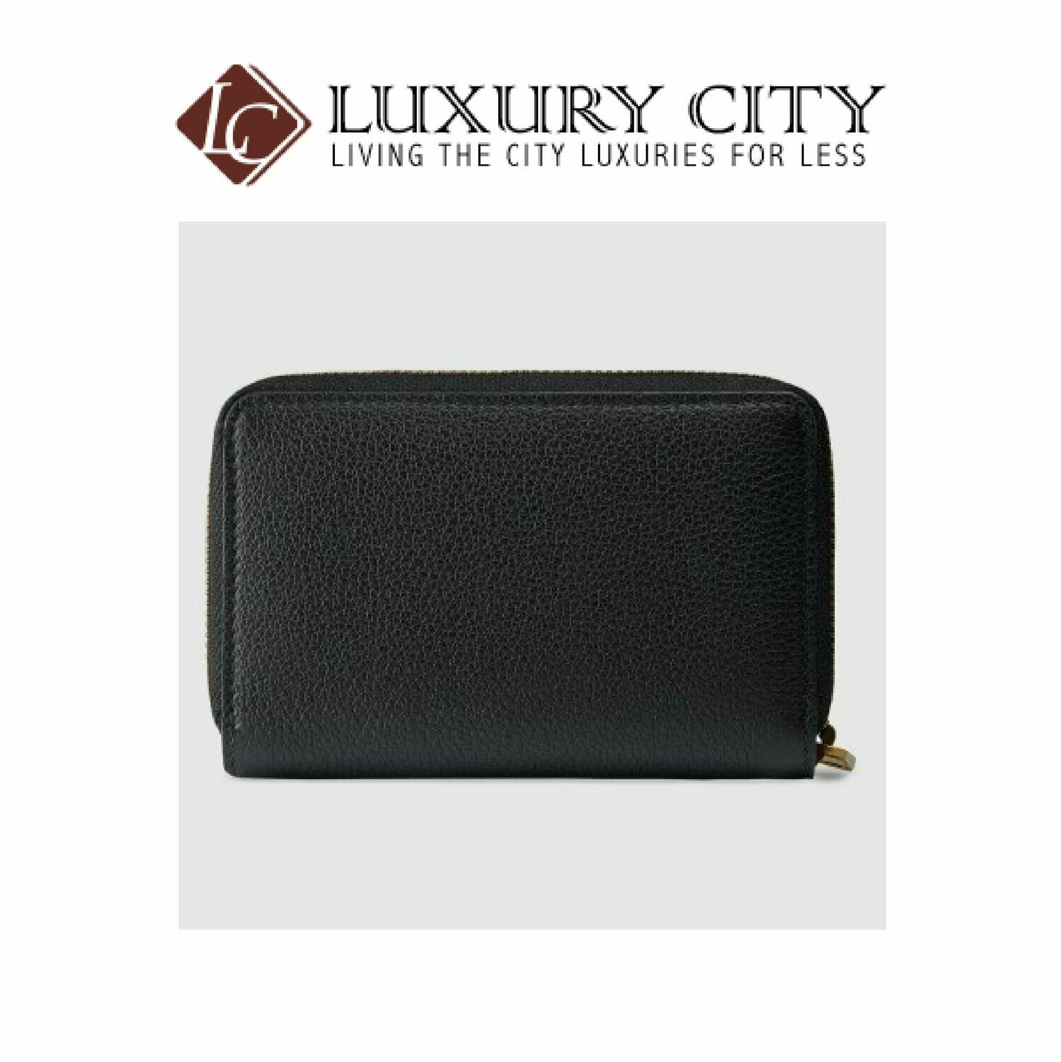 [Luxury City] Gucci Print Leather Card Case Black Gucci- 496319
