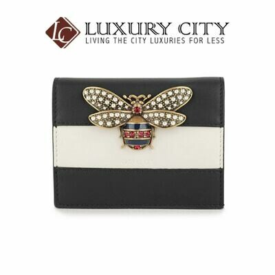 [Luxury City] Gucci Queen Margaret GG Card Case Wallet Black Gucci-476072