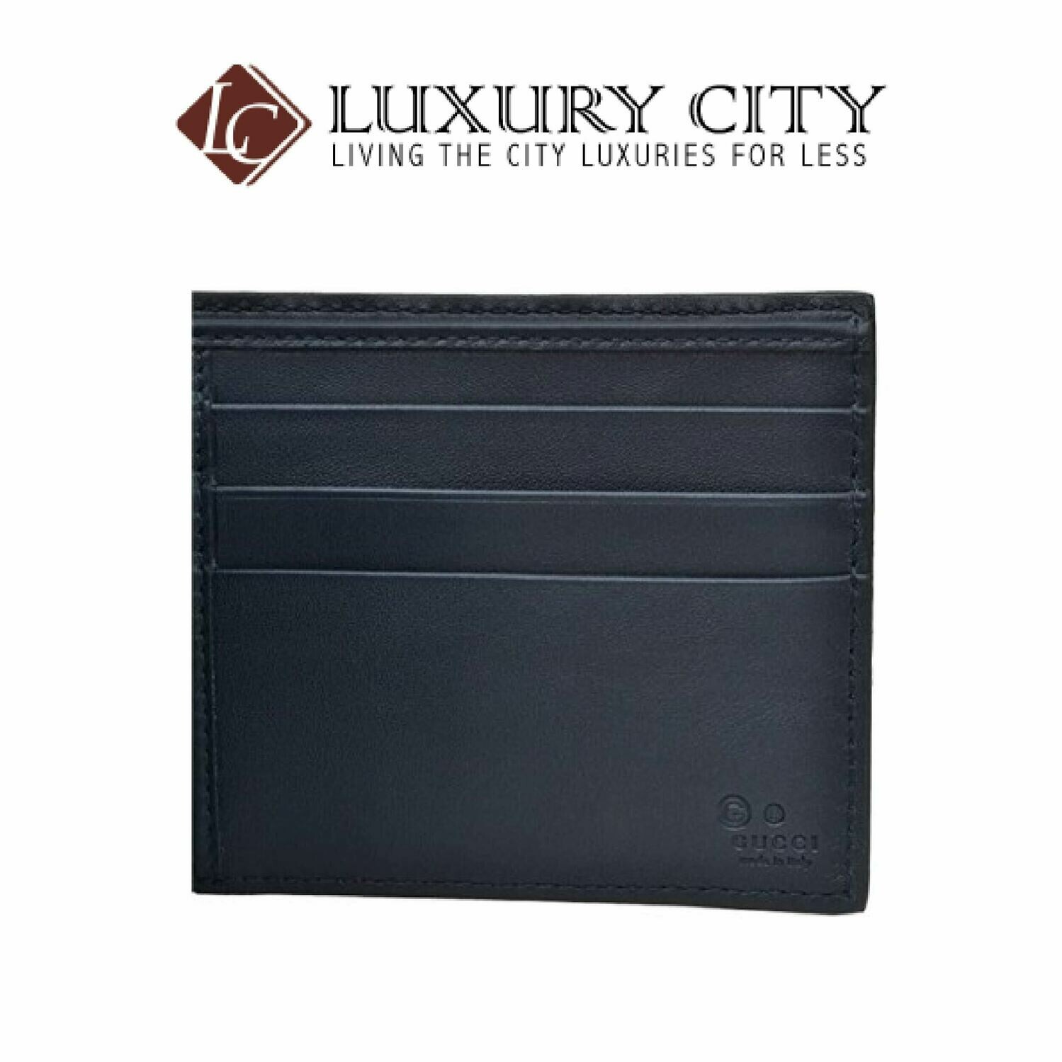 [Luxury City] Gucci GG Micro Guccissima Monogram Blue Men&#39;s Bifold Wallet Gucci GG-001147