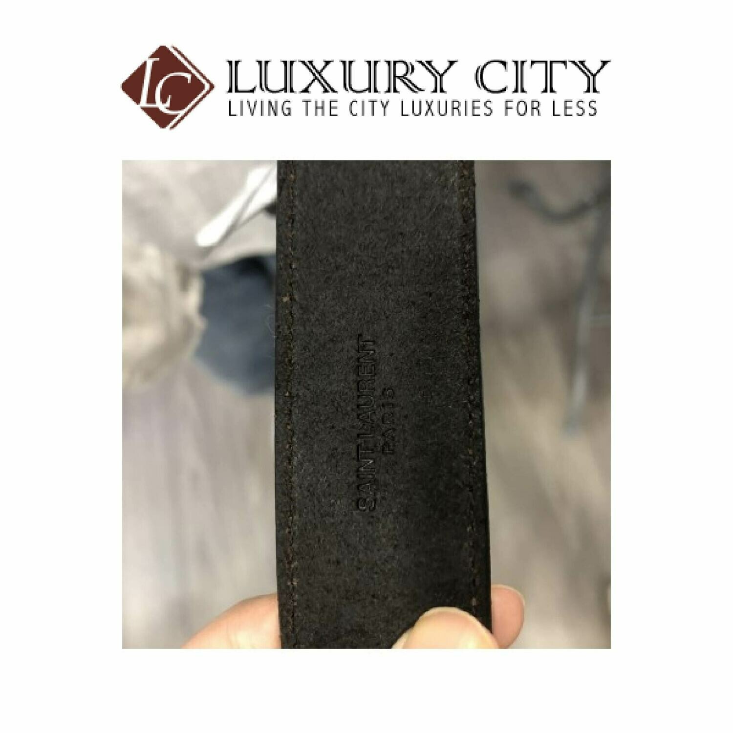 [Luxury City] Saint Laurent YSL Leather Belt Brown YSL-554773