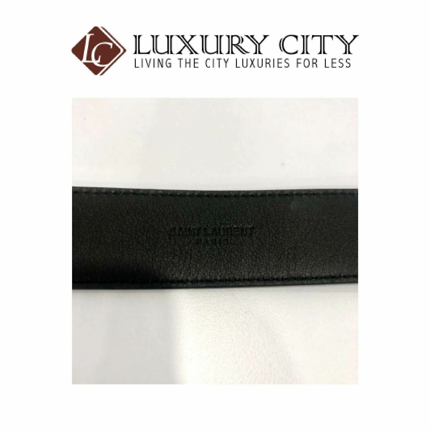 [Luxury City] Saint Laurent Monogram Belt In Grained Leather YSL-554773