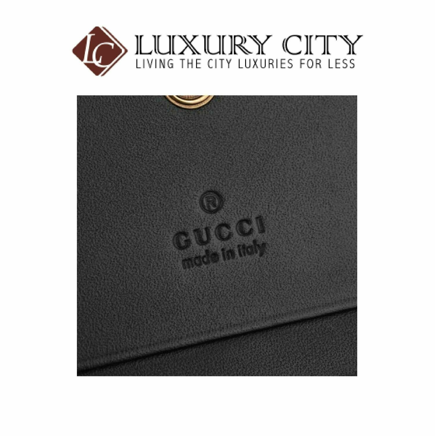 [Luxury City] Gucci Queen Margaret GG Card Case Wallet Black Gucci-476072