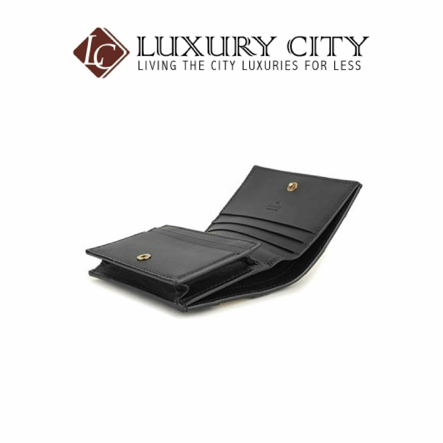 [Luxury City] Gucci Queen Margaret GG Card Case Wallet Black Gucci-476072