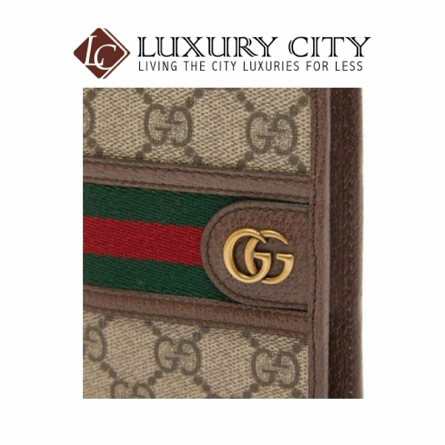 [Luxury City] Gucci Ophidia GG Brown Passport Holder