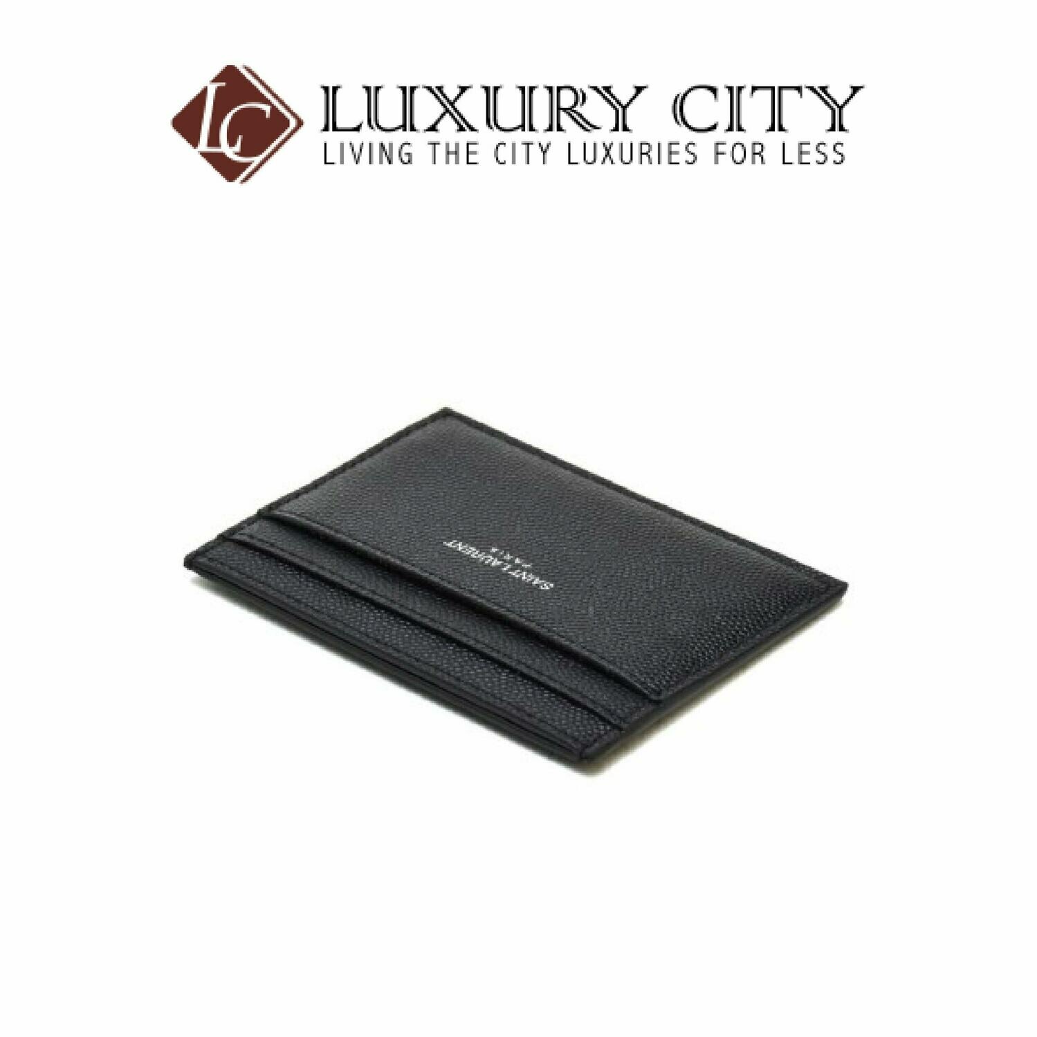[Luxury City] Saint Laurent YSL Card Case Calf Leather YSL-375946 (Black)