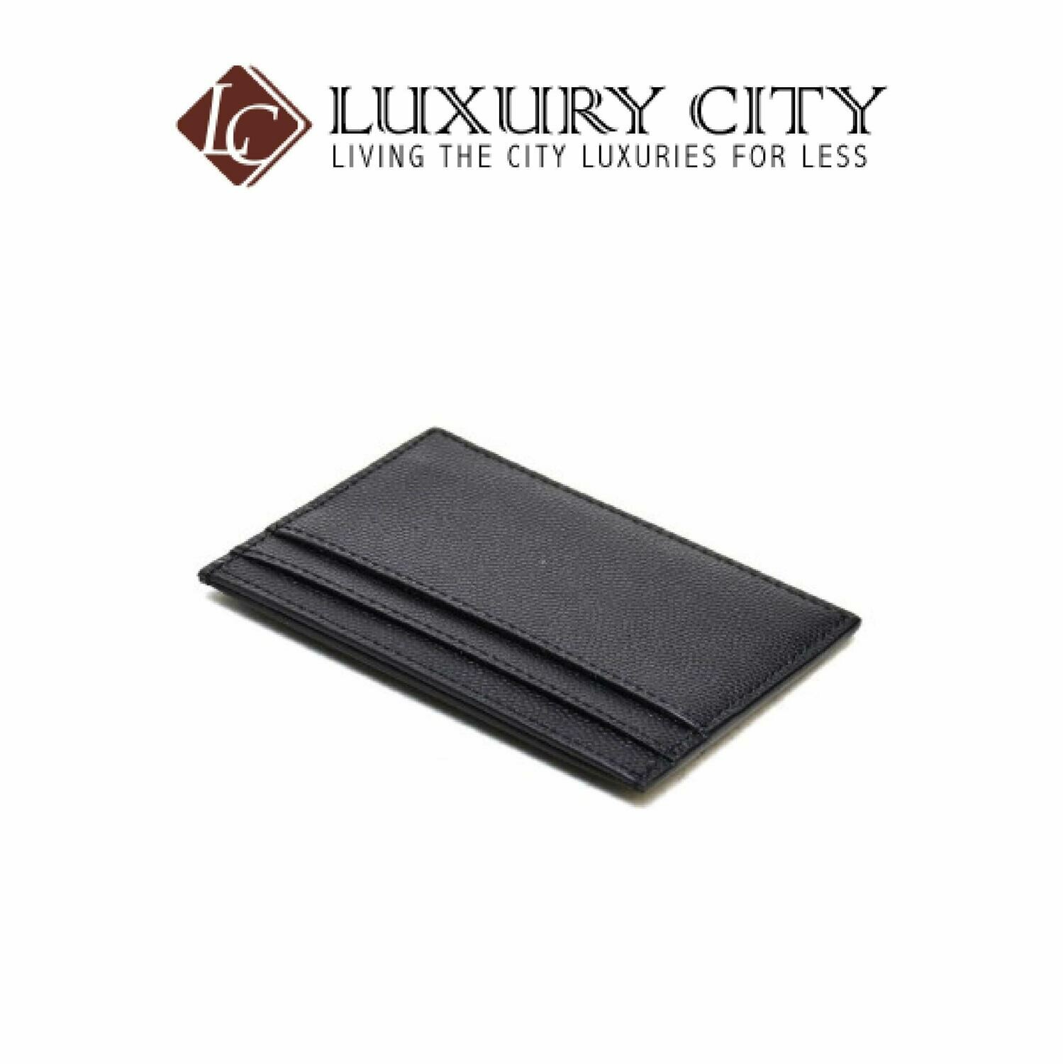 [Luxury City] Saint Laurent YSL Card Case Calf Leather YSL-375946 (Black)