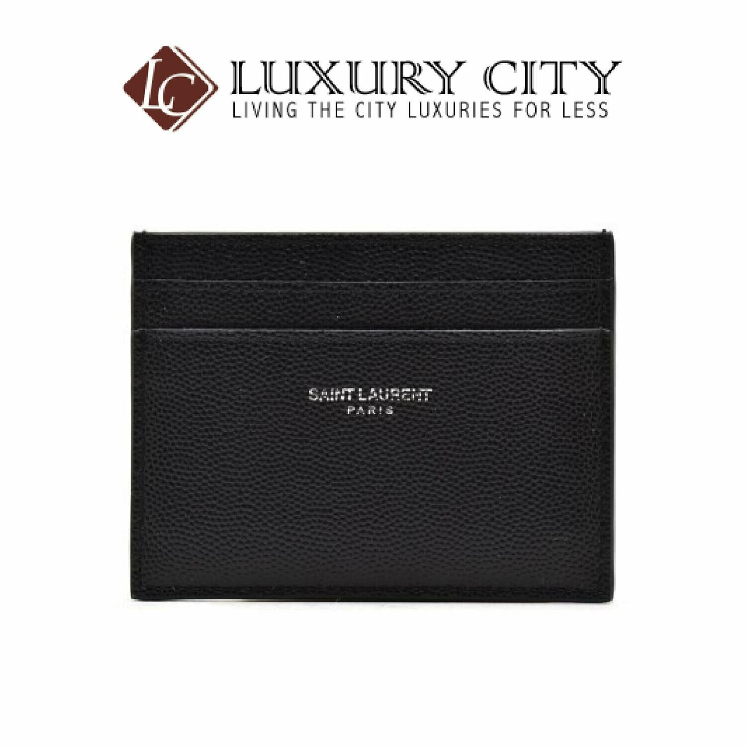 [Luxury City] Saint Laurent YSL Card Case Calf Leather YSL-375946 (Black)