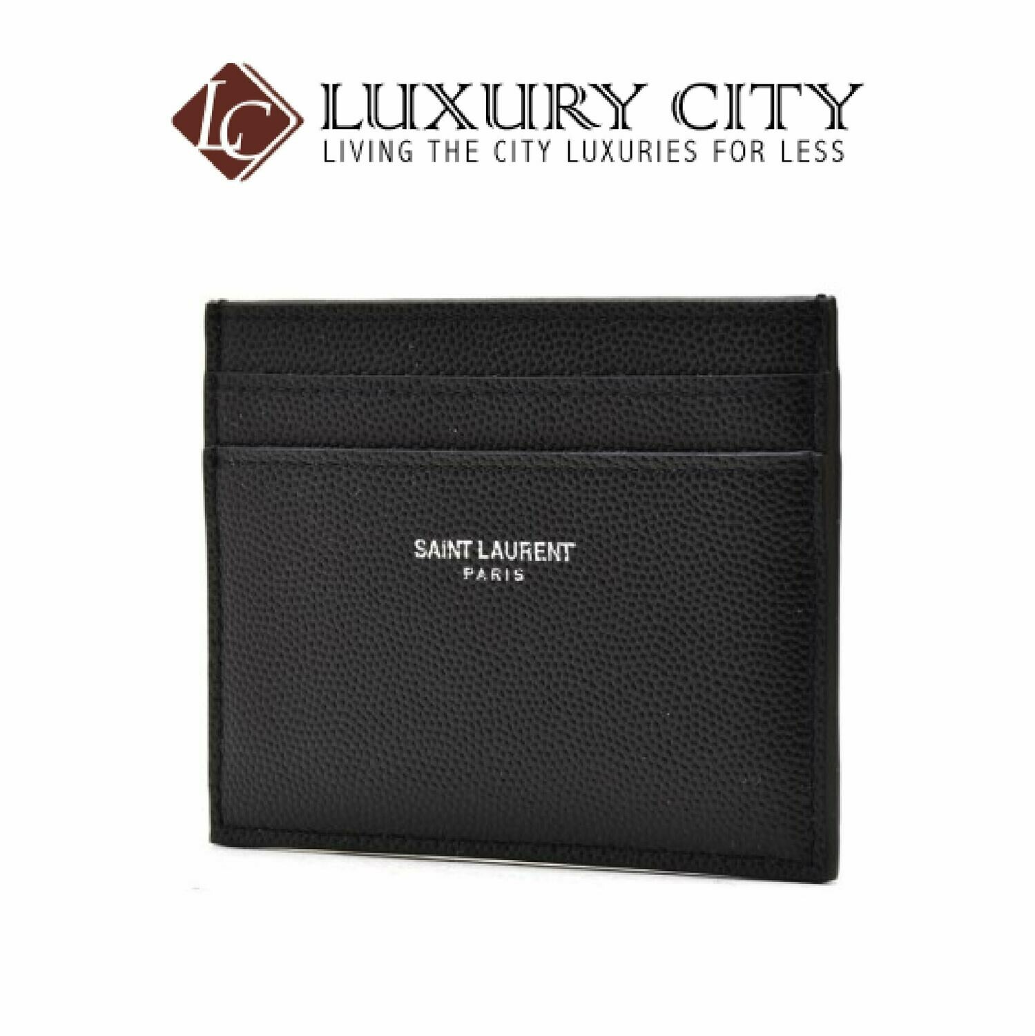 [Luxury City] Saint Laurent YSL Card Case Calf Leather YSL-375946 (Black)