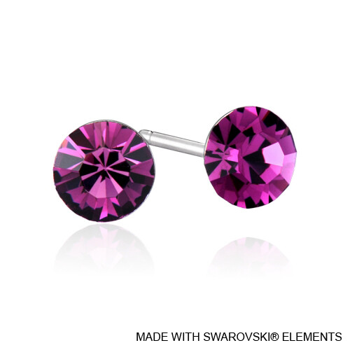 LUSH Solitaire Birthstone Stud Earring (Available in 12 Colours)