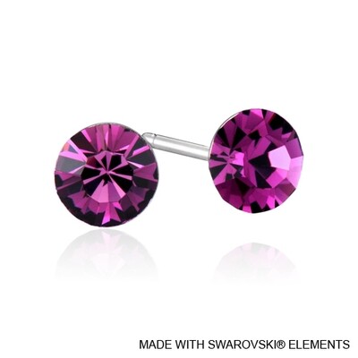 LUSH Solitaire Birthstone Stud Earring (Available in 12 Colours)