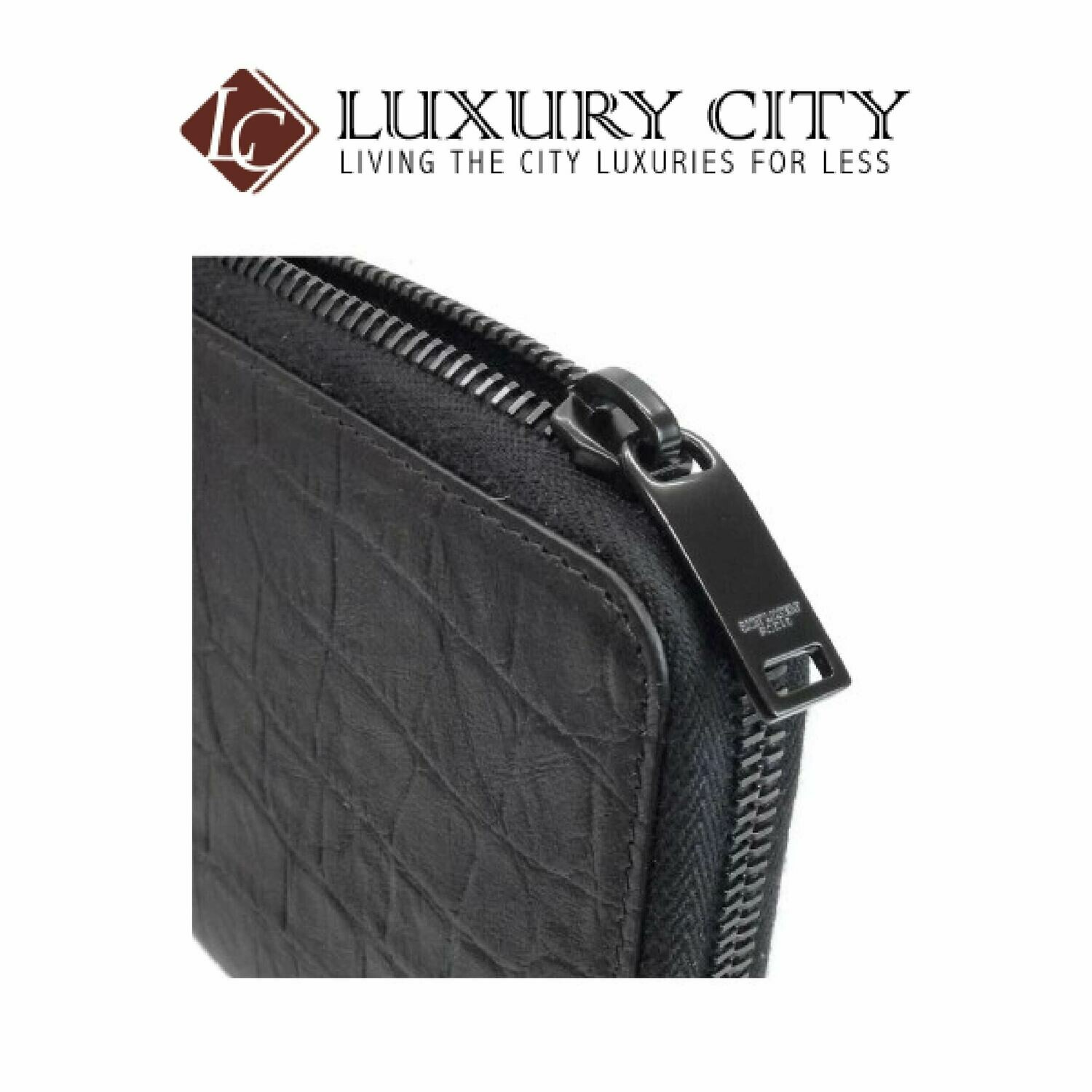 [Luxury City] Saint Laurent Monogram Zip Wallet In Crocodile Embossed Leather YSL-529899