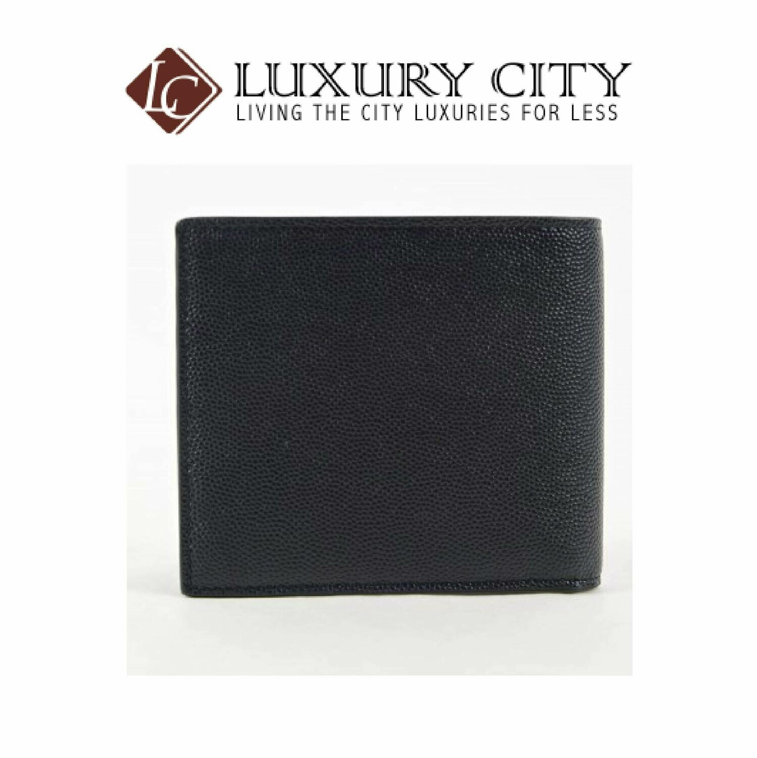 [Luxury City] Saint Laurent East/West Wallet In Grain De Poudre Embossed Leather Black YSL-396307